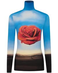 Rabanne - Top de cuello alto inspirado en la rosa meditativa de dalí - Lyst