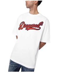 DSquared² - Tops ,Wit ,Witte T-Shirt En Polo Collectie - Lyst