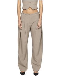 IRO - Broeken ,Polyester Sonja Wide-Leg Broek Met Plooi - Lyst
