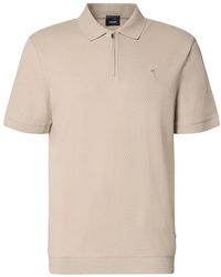 Joop! - Tops ,Katoen Polo Shirt Met Textuele Ritssluiting - Lyst