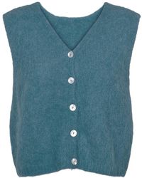 American Dreams - Truien & Vesten ,Blauw ,Wol Telma Vest - Lyst