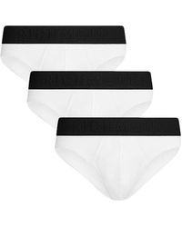John Richmond - Ondergoed ,Wit ,Katoen Tripack Slip Lage Taille Tricolor Van Gekamd Katoen - Lyst