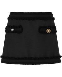 Moschino - Rokken ,Zwart ,Gonna Bouclé Stretch - Lyst