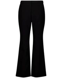 Balmain - Elegante Crepe Flared Broek - Lyst