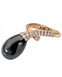 Chantecler - Accessoires ,Roze ,Vrolijke Onyx Diamanten Ring - Lyst