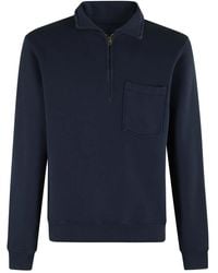 Fortela - Zip-Up Sweatshirt Mit Klassischem Kragen - Lyst