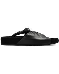 Lanvin - Cocoon Flache Leder-Mules - Lyst