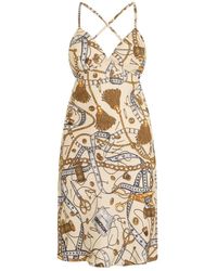 Moschino - Kleedjes ,Midi Jurk Met Dunne Bandjes - Lyst