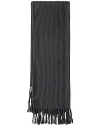 Lacoste - Wollschal Mit Fransen - Lyst