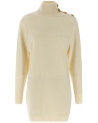 Balmain - Korte Kasjmier Jumper Jurk - Lyst