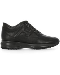 Hogan - Schwarze interaktives modell leder sneakers - Lyst