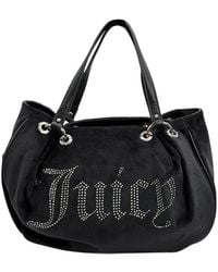 Juicy Couture - Schwarze shopper-tasche mit strass-detail - Lyst