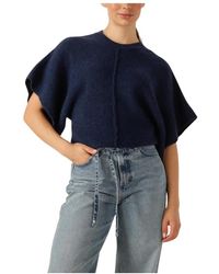 EST'SEVEN - Truien & Vesten ,Blauw ,Wol Blauwe Acryl Trui Suzette Pix - Lyst