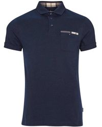 Barbour - Polo in cotone blu mml1071 - Lyst