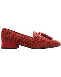 Status - Schoenen ,Rood ,Klassieke Mocassin Schoenen - Lyst