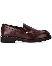Ash - Bordeaux Whisper Loafer Met Studs - Lyst