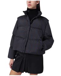 Herno - Jassen ,Blauw ,Leer Giubbotto Piumino Laminar - Lyst