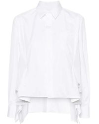 Sacai - Camisa de algodón blanco thomas mason - Lyst