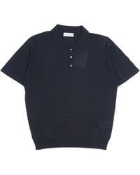 Roberto Collina - Tops ,Blauw ,Polo Shirts - Lyst
