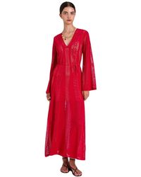 Twinset - Abito Crochet Caftan Jurk - Lyst
