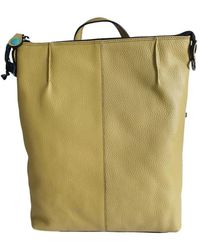 Gabs - Tassen ,Geel ,Leer Grote Leren Rugzak Shopper Vinaigrette - Lyst