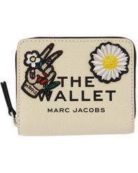 Marc Jacobs - Accessoires ,Leer Camp Patchwork Mini Compact Portemonnee - Lyst
