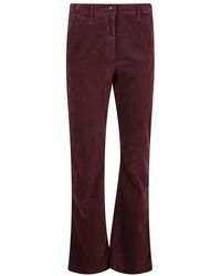 Massimo Alba - Broeken ,Rood ,Katoen Liza 2 Katoenfluwelen Broek - Lyst