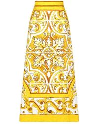 Dolce & Gabbana - Patterned Skirt - Lyst