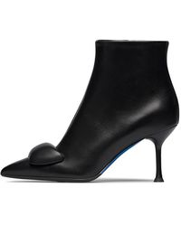 Loriblu - Schoenen ,Zwart ,Leer Enkellaarsjes - Lyst