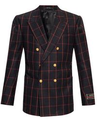 Gucci - Kostuums ,Zwart ,Wol Wool Checked Blazer - Lyst