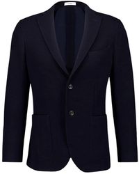 Boglioli - Jassen ,Blauw ,Wol Blauwe Wollen Blazer - Lyst