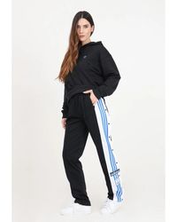 adidas Originals - Schwarze tricot wide leg hose - Lyst