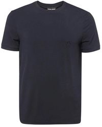Giorgio Armani - Tops ,Blauw ,Blauwe Viscose Stretch T-Shirt En Polo - Lyst