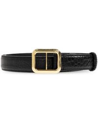 LIE STUDIO - Accessoires ,Zwart ,Leer The Georgia Wide Belt - Lyst