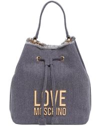 Love Moschino - Logo bucket bag mit verstellbarem riemen - Lyst