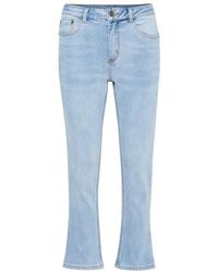 Kaffe - Jeans ,Blauw ,Denim Kasinem Jeans Cropped - Lyst