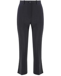 Elisabetta Franchi - Ausgestellte satinhose mit seitenschlitzen - Lyst