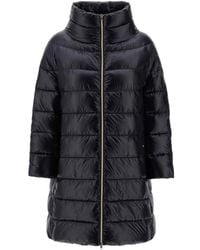 Herno - Schwarze Gepolsterte Stehkragenjacke - Lyst