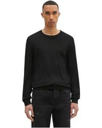 Paul Smith - Schwarzer Rundhalspullover Mit Logo - Lyst