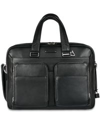 Piquadro - Erweiterbare Laptoptasche Mit Ipadair/Air2-Fach, Orga-Taschen Und Regenschirmtasche - Lyst