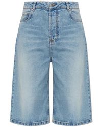 Ami Paris - Korte Broeken ,Blauw ,Katoen Large Fit Bermuda Shorts - Lyst