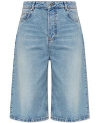 Ami Paris - Korte Broeken ,Blauw ,Katoen Large Fit Bermuda Shorts - Lyst
