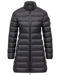Moncler - Jassen ,Zwart ,Polyester Elegante Halflange Donsjas - Lyst