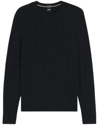 BOSS - Truien & Vesten ,Blauw ,Katoen H-Habito Sweater - Lyst