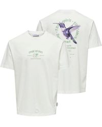 Only & Sons - T-shirt con stampa e vestibilità comoda - Lyst