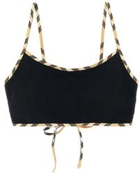Burberry - Badmode ,Zwart ,Nylon Starla Stretch Nylon Bikini Top - Lyst