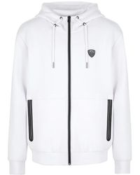 EA7 - Hooded Sweatshirt Met Ritssluiting - Lyst