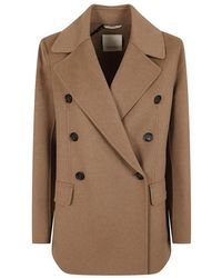 Max Mara - Jassen ,Bruin ,Wol Giacca Caban Rita - Lyst