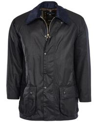Barbour - Blauwe Waxjas Met Tartan Voering - Lyst