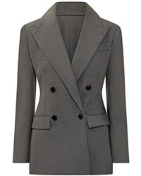 Givenchy - Double-Breasted Jas Van Wol - Lyst
